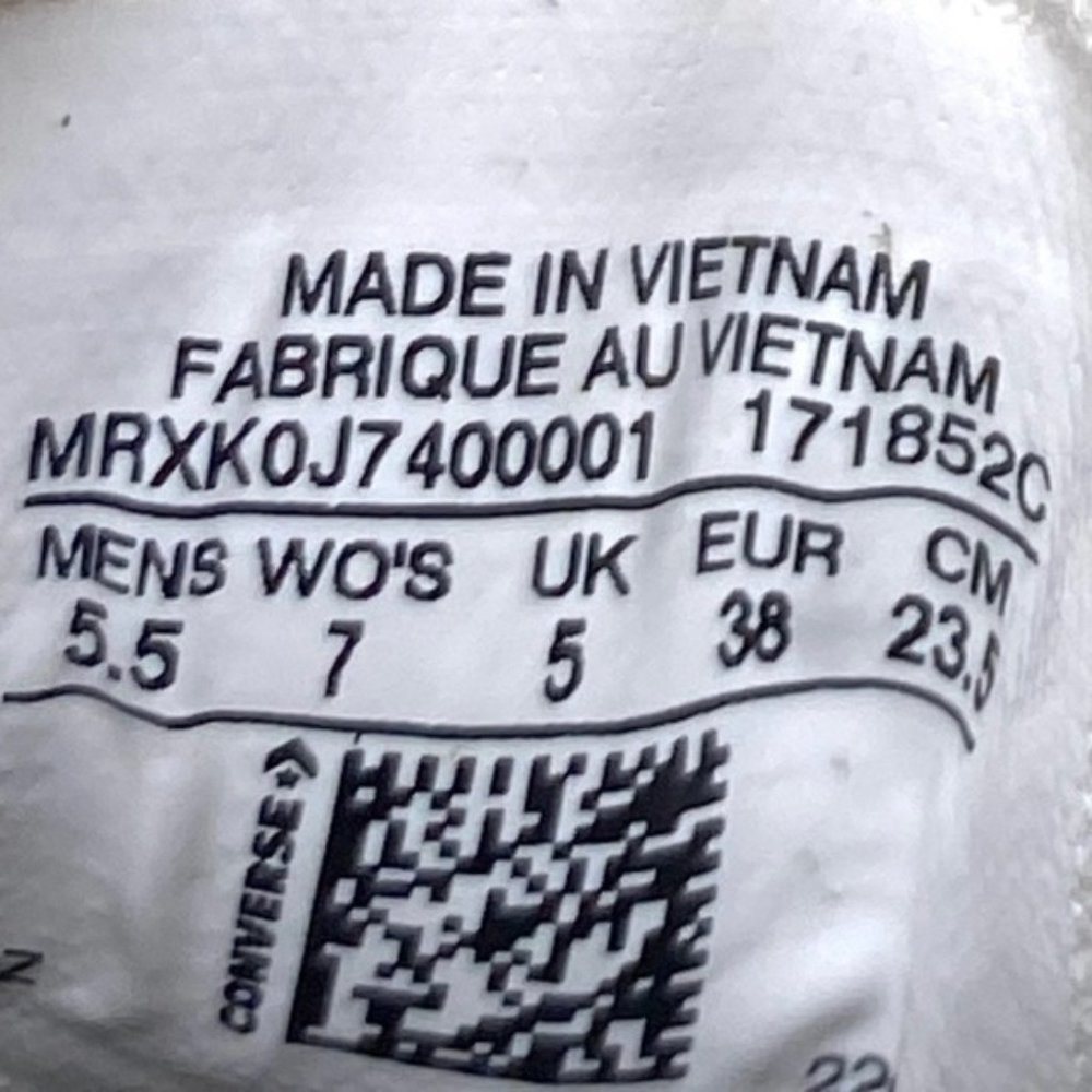 Converse Ctas Slip On Low Top Canvas White Women's Sneakers Custom 171852C-WHT - Picture 9 of 10